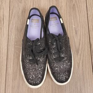 EUC Kate Spade for Keds black glitter (limited) sz 7